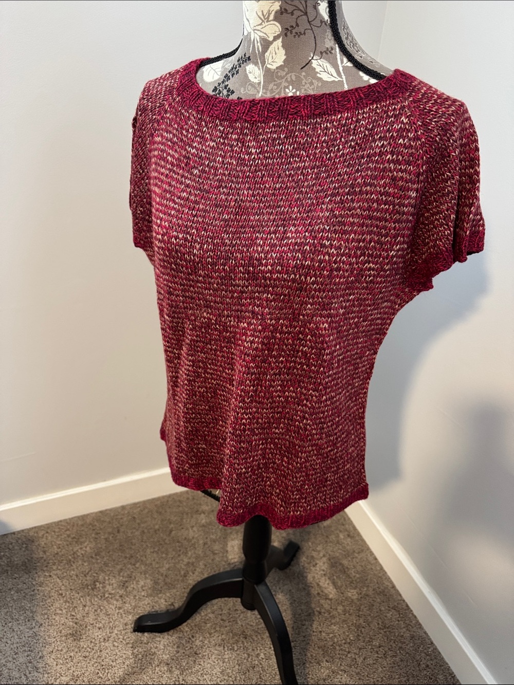 Hand knit Tree Ring Tee